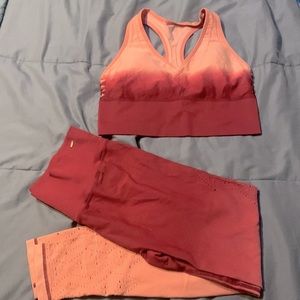 Ombré Pink workout two piece set